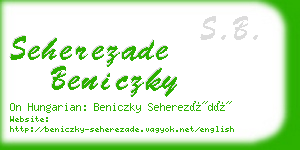 seherezade beniczky business card